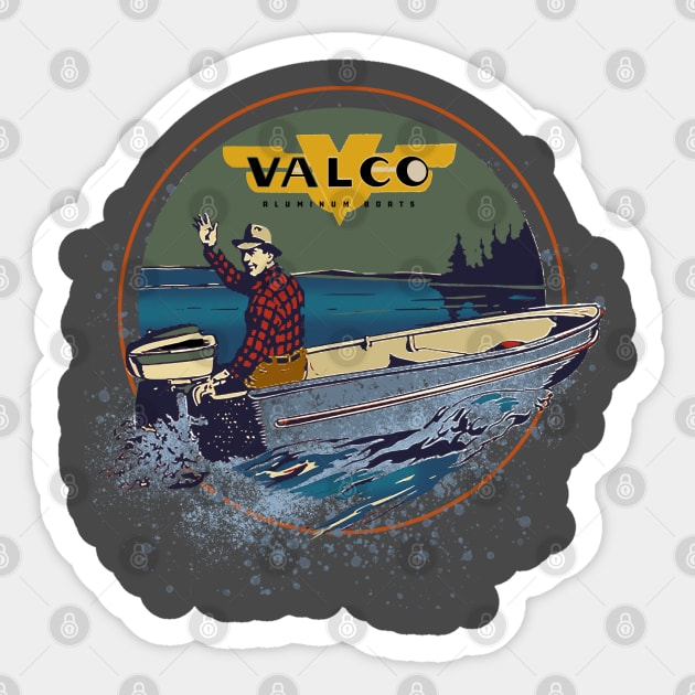 Valco Aluminum Boats Sticker by Midcenturydave